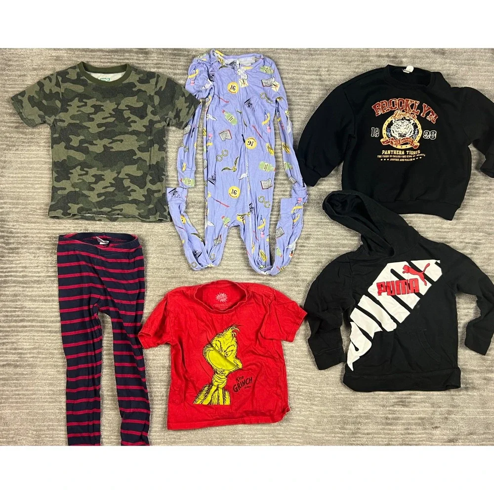 Lot of 13 Boys 5T Clothing Puma Harry Potter Old Navy Multicolor Bundle